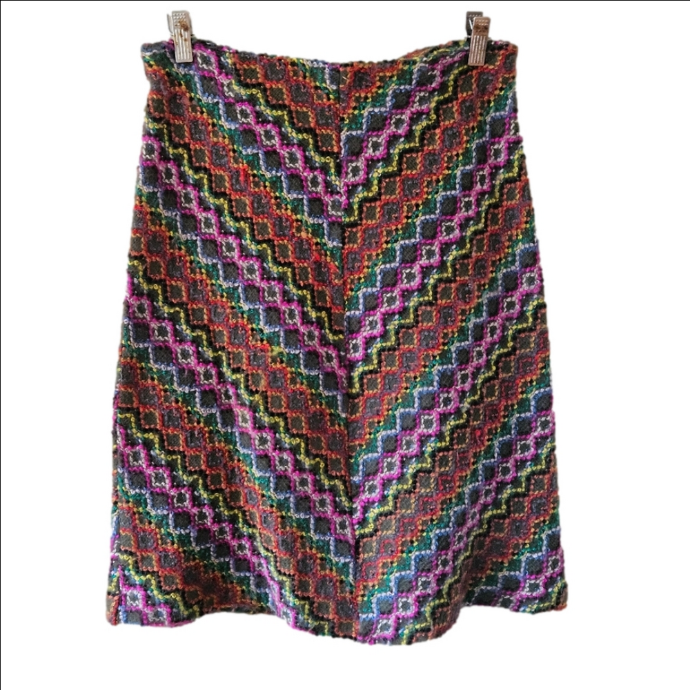 Vintage Jaclyn Kelly Knee Length Knitted Acrylic Sweater Skirt-Size Small
